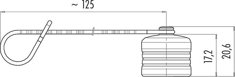 Dessin coté Capuchon de protection, IP67