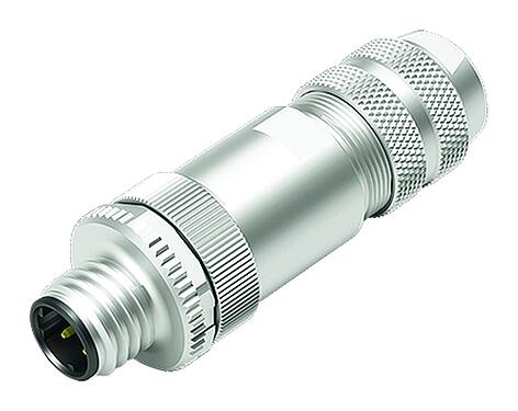 Illustration M12 Male cable connector, Contacts: 4, 6.0-8.0 mm, shieldable, wire clamp, IP67, M12x1.0