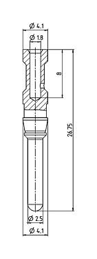 Scale drawing Crimpcontact