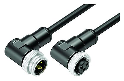 Tecnología de automatización - voltaje y fuente de alimentación--Cable de conexión conector macho en ángulo - conector hembra en ángulo_VL_WS-77-1427_WD-77-1434_3pol