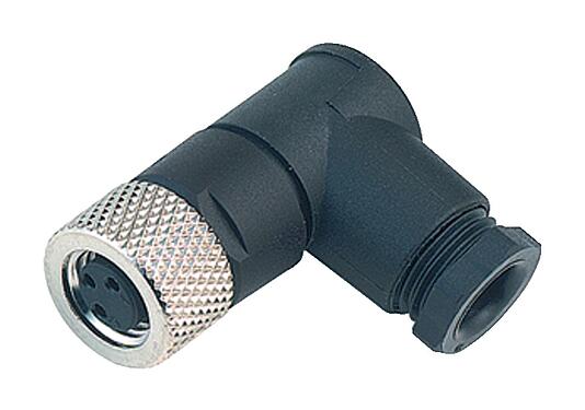 Illustration M8 Connecteur femelle coudé, Contacts: 3, 3,5-5,0 mm, non blindé, souder, IP67, UL 2238