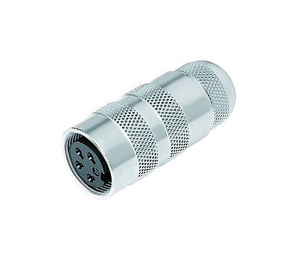 Illustration M16 Female cable connector, Contacts: 7 (07-a), 4.0-8.0 mm, unshielded, crimping (Crimp contacts must be ordered separately), IP67, UL 2238, Short version