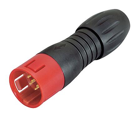 Illustration Snap-In Male cable connector, Contacts: 3, 4.0-6.0 mm, unshielded, solder, IP67, UL 2238, VDE