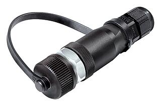 M12 Male cable connector, Contacts: 4, 4.0-6.5 mm, unshielded, screw clamp, IP68/IP69K, for outdoor, UV resistant