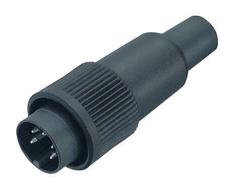 Illustration Bayonet Male cable connector, Contacts: 5, 6.0-8.0 mm, unshielded, solder, IP40
