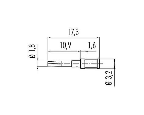 Scale drawing Crimpcontact