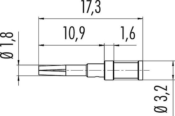 Scale drawing Crimpcontact