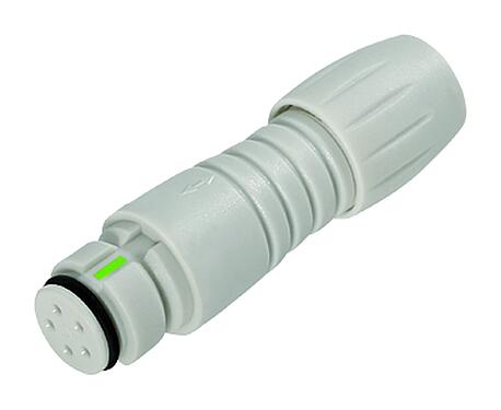 Illustration Snap-In Female cable connector, Contacts: 4, 3.5-5.0 mm, unshielded, solder, IP67