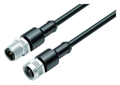 Tecnología de automatización - sensores y actuadores--Cable de conexión conector de cable macho - conector de cable hembra_VL_KSM12-77-3429_KDM12-3430-50005_black