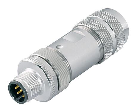 Illustration M12 Male cable connector, Contacts: 8, 8.0-10.0 mm, shieldable, screw clamp, IP67, UL 2238, with shielding ring