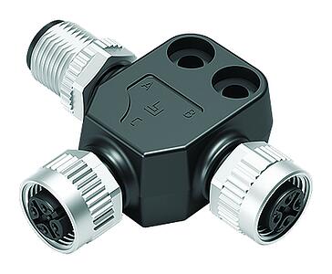 Automation Technology - Sensors and Actuators--Twin distributors, T-distributor, male connector - 2 female connector_765_M12_T_D_SD_79-5254-190-04