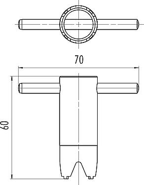 Scale drawing Mounting wrench