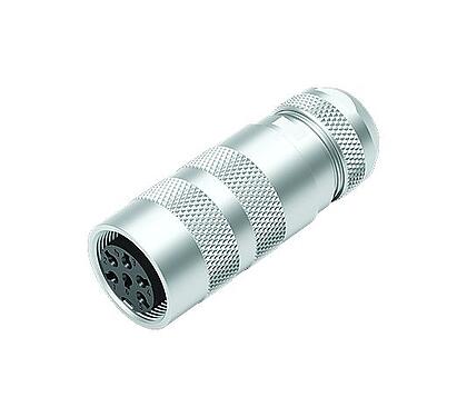 Illustration M16 Female cable connector, Contacts: 3 (03-a), 4.1-7.8 mm, shieldable, solder, IP68, UL 2238, Short version