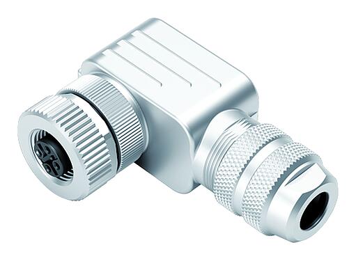 Ilustración M12 Conector hembra en ángulo, Número de contactos: 5, 6,0-8,0 mm, blindable, abrazadera de alambre, IP67, con anillo de protección