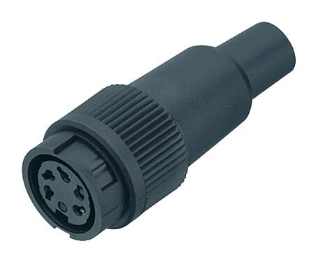 Illustration Bayonet Female cable connector, Contacts: 3, 6.0-8.0 mm, unshielded, solder, IP40