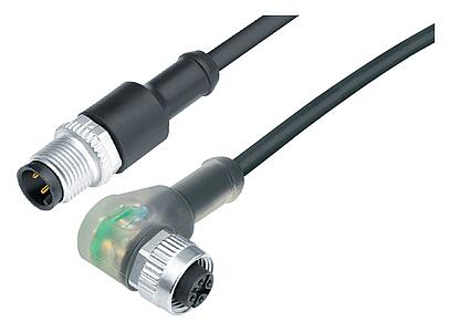 Automation Technology - Sensors and Actuators--Connecting cable male cable connector - female angled connector with LED_765_0_4_DG_SK