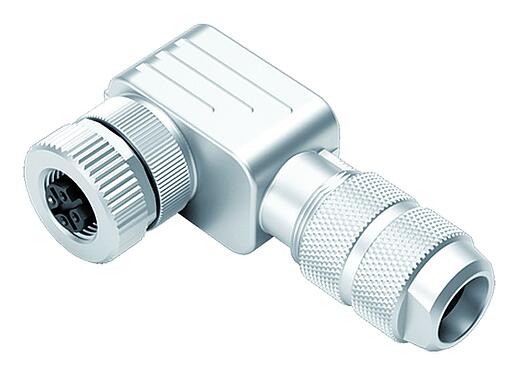 Illustration M12 Connecteur femelle coudé, Contacts: 4, 5,0-8,0 mm, blindable, sertir (Les contacts à sertir doivent être commandés séparément), IP67, UL 2238