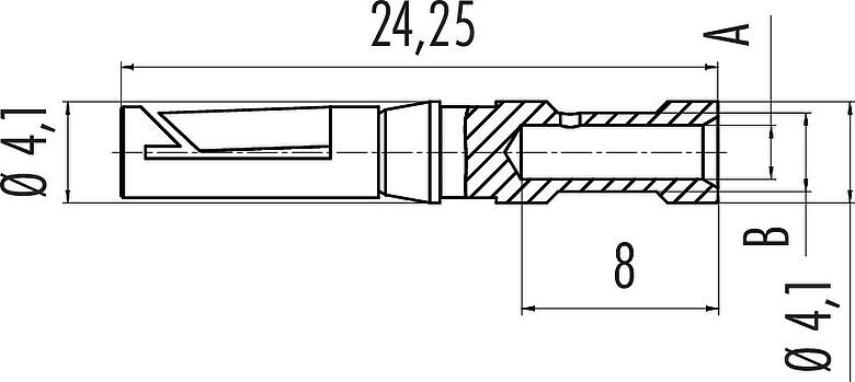 Dibujo a escala Contacto de crimpado