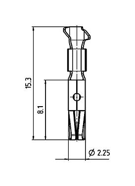 Scale drawing Crimpcontact