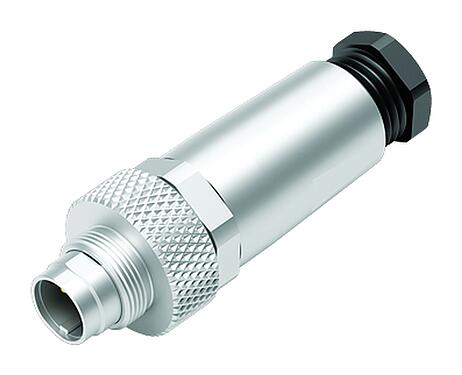 Illustration M9 Male cable connector, Contacts: 3, 3.5-5.0 mm, shieldable, solder, IP67, with shielding cuff