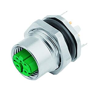 Automation Technology - Data Transmission--Female panel mount connector_763_4_FD_SchBl_ger_gruen