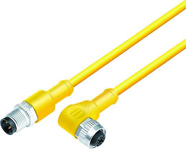 Automation Technology - Sensors and Actuators--Male cable connector - female angled connector_VL_763_KS_WD_ZDG_yellow