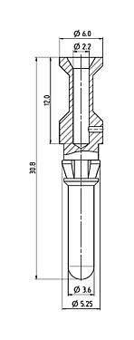 Scale drawing Crimpcontact