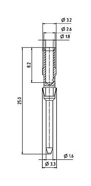 Scale drawing Crimpcontact