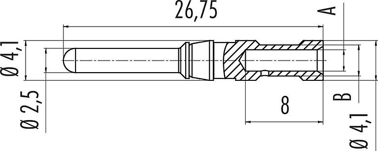 Dibujo a escala Contacto de crimpado