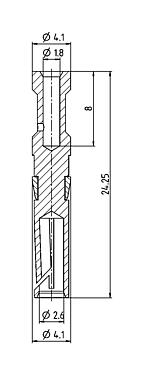 Scale drawing Crimpcontact