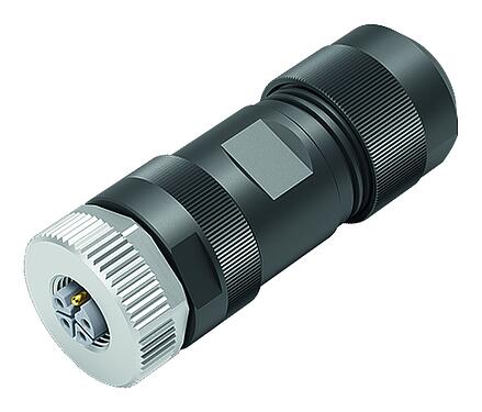 Ilustración M12 Conector de cable hembra, Número de contactos: 4+FE, 8,0-13,0 mm, sin blindaje, tornillo extraíble, IP67, UL 2238, M12x1,0