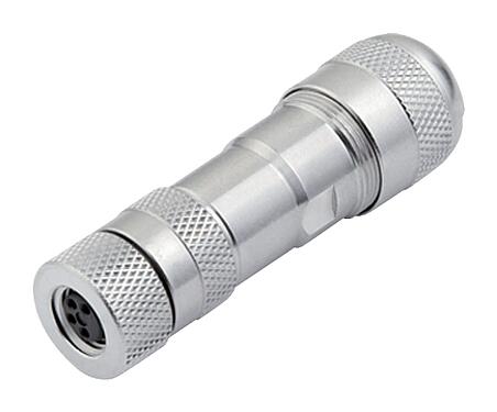 Illustration M8 Connecteur femelle, Contacts: 3, 6,0-8,0 mm, blindable, pince à visser, IP67, UL 2238, avec anneau de protection