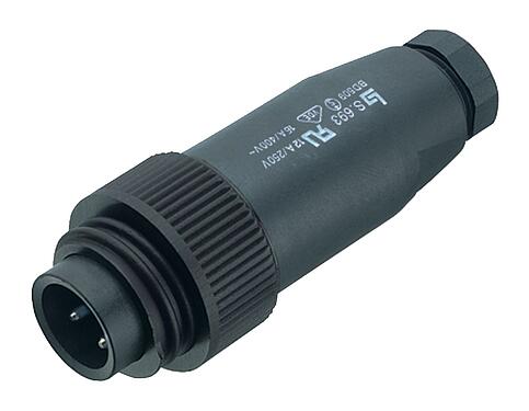 Illustration RD24 Male cable connector, Contacts: 6+PE, 6.0-8.0 mm, unshielded, screw clamp, IP67, UL, ESTI+, VDE, PG 9