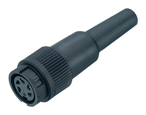 Illustration Bayonet Female cable connector, Contacts: 8, 3.0-6.0 mm, unshielded, solder, IP40