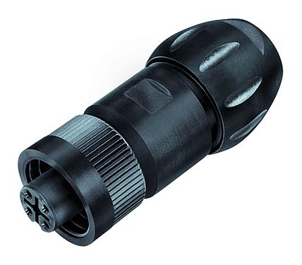 Illustration RD24 Female cable connector, Contacts: 6+PE, 7.0-17.0 mm, unshielded, crimping (Crimp contacts must be ordered separately), IP67, UL, ESTI+, VDE