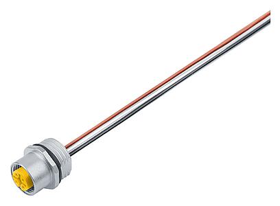 Automation Technology - Sensors and Actuators--Female panel mount connector_763_4_FD_Li_gelb