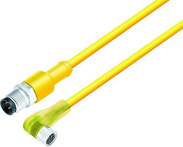Automation Technology - Sensors and Actuators--Male cable connector - female angled connector_VL_763_KS_718_WD_LED_ZDG_yellow