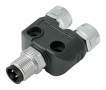 Automation Technology - Sensors and Actuators--Twin distributors Y-distributor, male connector - 2 female connector_765_2fach_M12S_M12DD_s