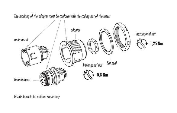 Assembly instructions Snap-In Adapter, unshielded, VDE, Front mounting
