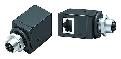 Automation Technology - Data Transmission--Lead-through for control cabinet, female connector – RJ45 angled_825-X_3_FD_RJ45_wi_Kombi