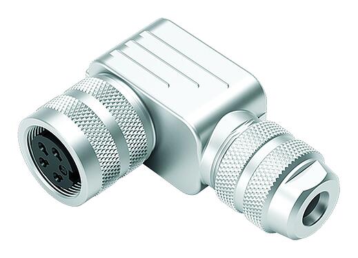 Illustration M16 Female angled connector, Contacts: 7 (07-b), 4.0-6.0 mm, shieldable, solder, IP67, UL 2238