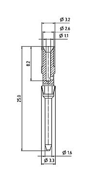 Scale drawing Crimpcontact