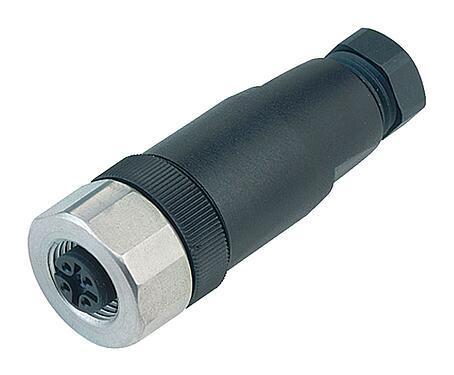 Illustration M12 Connecteur femelle, Contacts: 4, 4,0-6,0 mm, non blindé, pince à visser, IP67, UL 2238