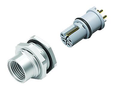 Automation Technology - Voltage and Power Supply--Female panel mount connector_823_4_FD_L_2teil_Front_mitO_ohneD