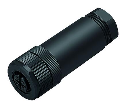 Illustration M12 Connecteur femelle, Contacts: 4, 6,0-8,0 mm, non blindé, pince à visser, IP67, UL 2238