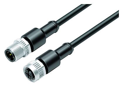 Tecnología de automatización - sensores y actuadores--Cable de conexión conector de cable macho - conector de cable hembra_VL_KSM12-77-3429_KDM12-3430-50004_black