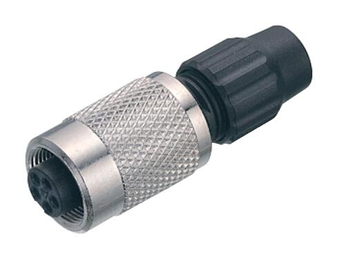Illustration M9 Female cable connector, Contacts: 8, 4.0-5.0 mm, unshielded, solder, IP40