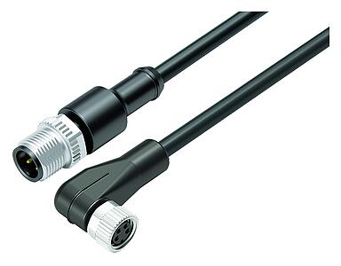 Automation Technology - Sensors and Actuators--Male cable connector - female angled connector_VL_KSM12-77-3429_WDM8-3408-30004_black