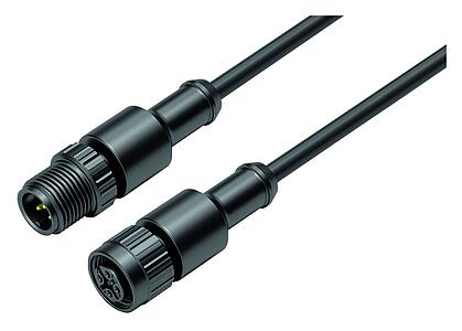 Tecnología de automatización - sensores y actuadores--Cable de conexión conector de cable macho - conector de cable hembra_VL_KSM12-77-3419_KDM12-3420-50005_plastic_lock_ring_black
