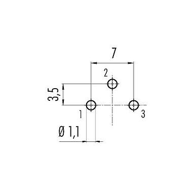 Disposición del conductor M16 Toma de brida, Número de contactos: 3 (03-a), sin blindaje, THT, IP67, UL 2238, M18x0,75, Montaje en pared